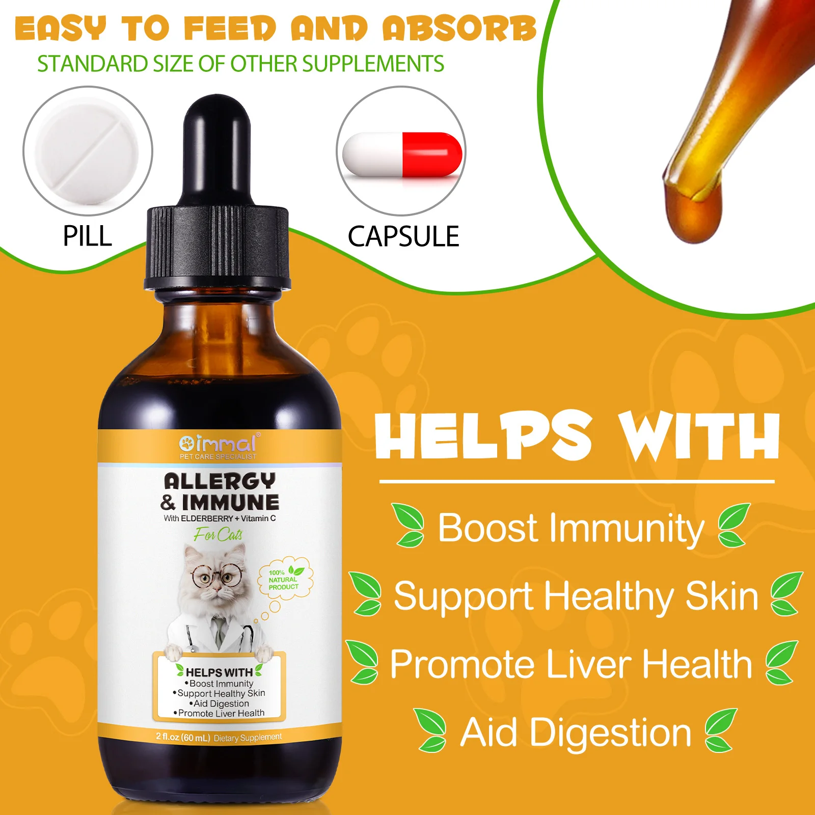 Oimmal® - Allergy & Immune Drops for Cats