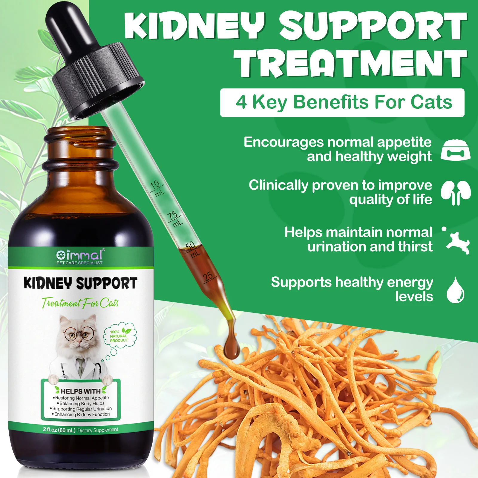 Oimmal® - Kidney Support Drops For Cats