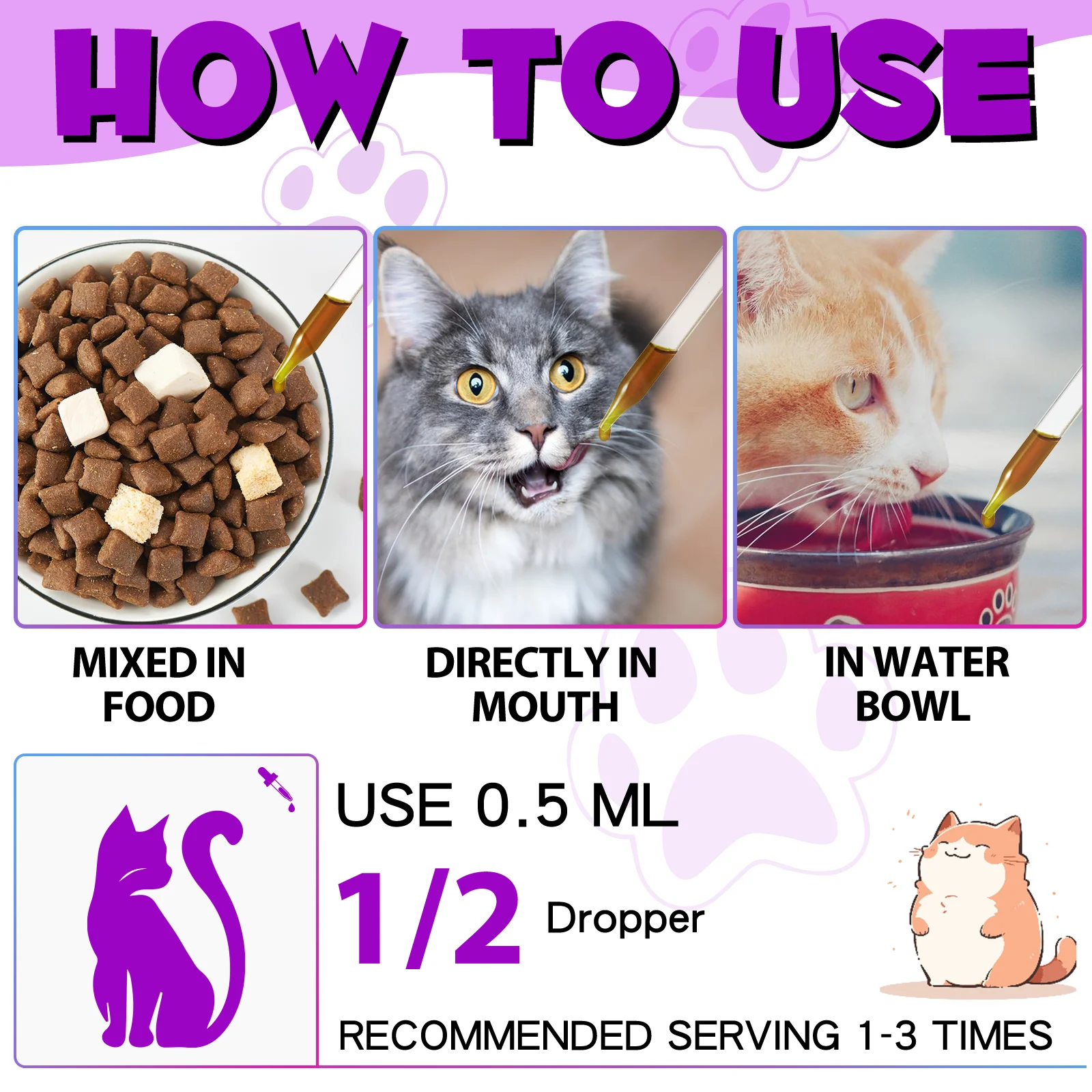 Oimmal® - 15 in 1 Multivitamin Drops For Cats