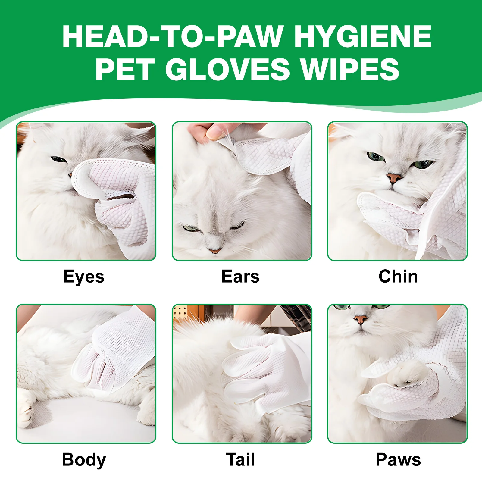 Oimmal® - 10 Hypoallergenic Pet Glove Wipes