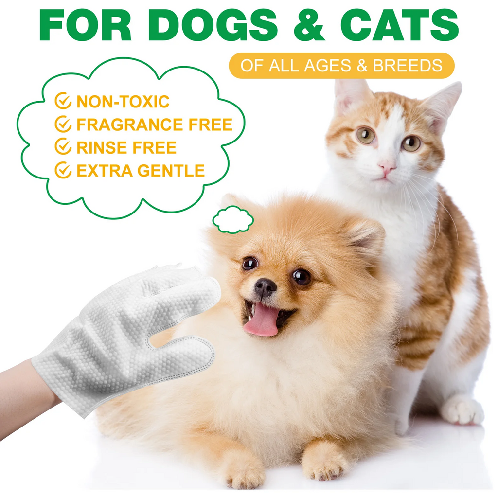 Oimmal® - 10 Hypoallergenic Pet Glove Wipes