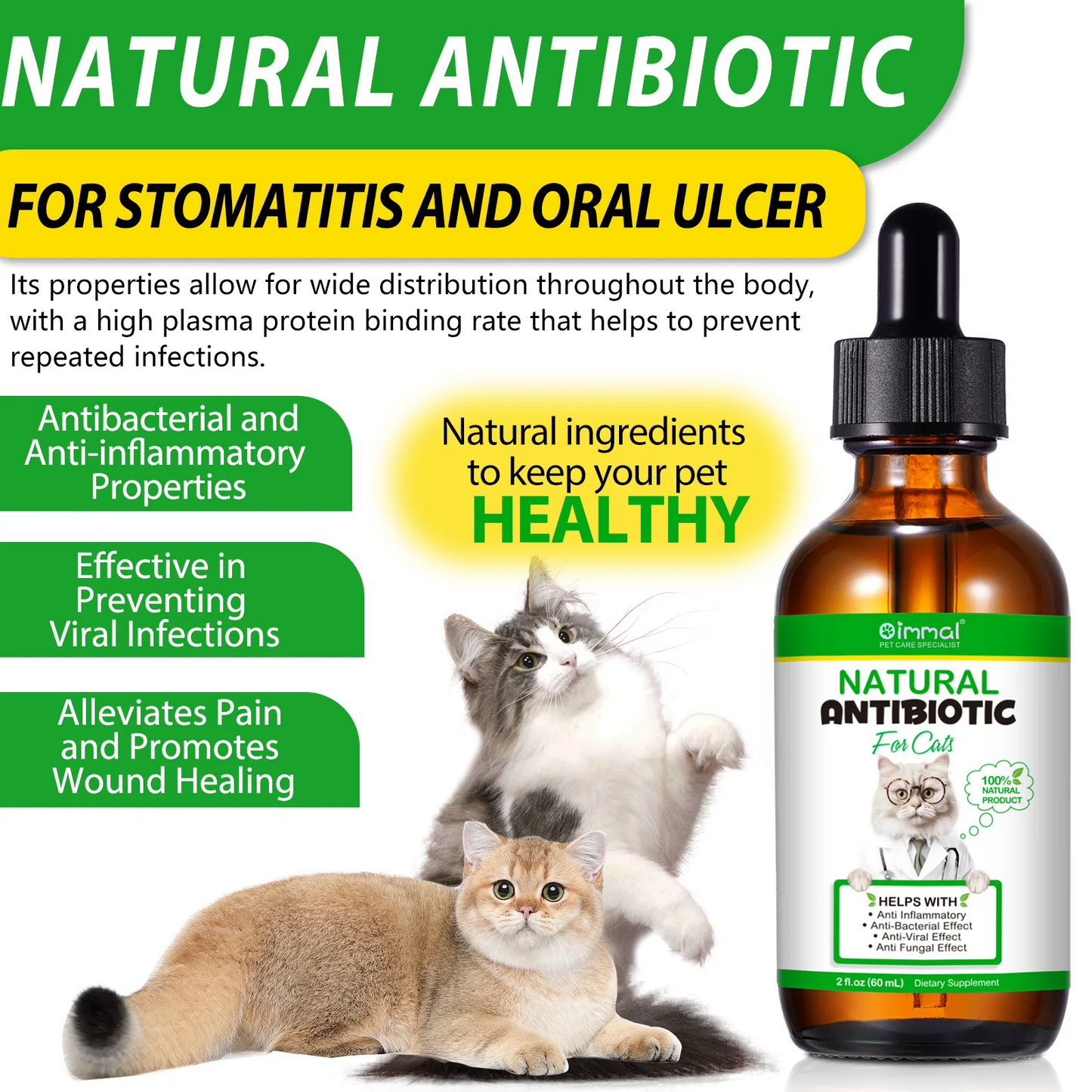 Immal® - Natural Antibiotic Drops For Cats