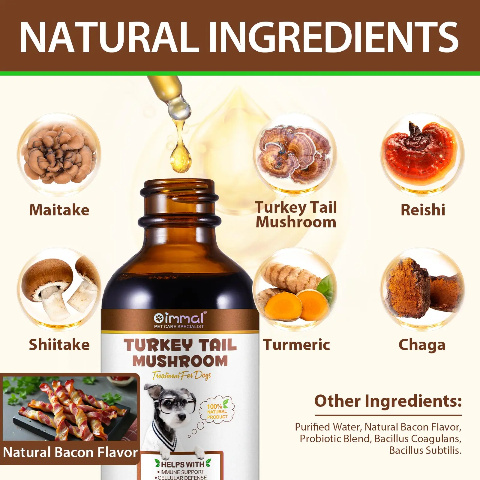 Oimmal® - Turkey Tail Mushrooms Drops For Dogs