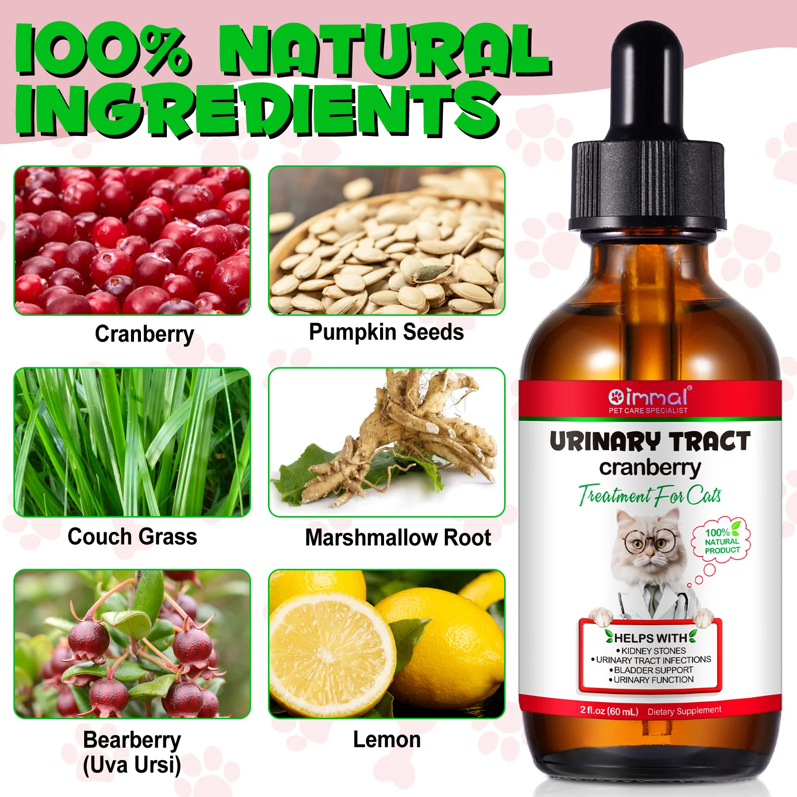 Oimmal® - Urinary Tract Care Drops For Cats