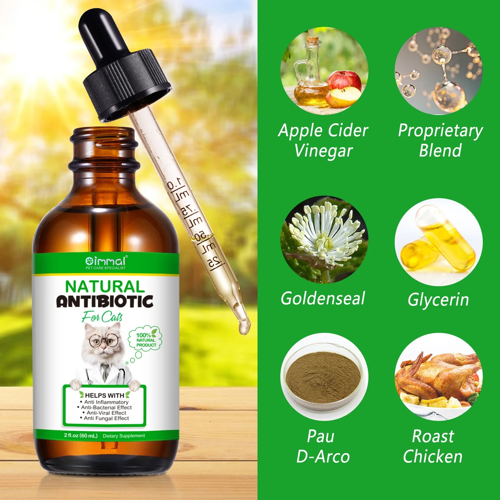 Oimmal® - Natural Antibiotic Drops For Cats
