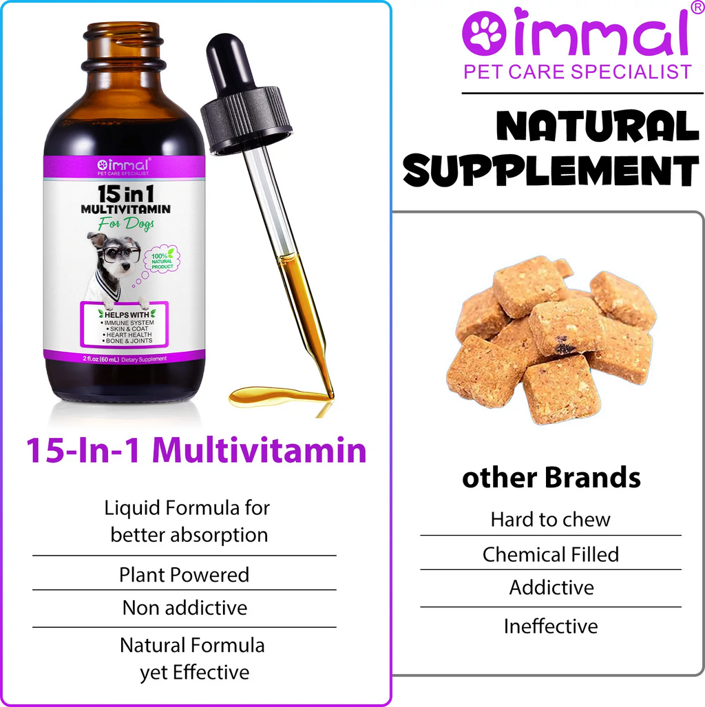 Oimmal® - 15 in 1 Multivitamin Drops for Dogs