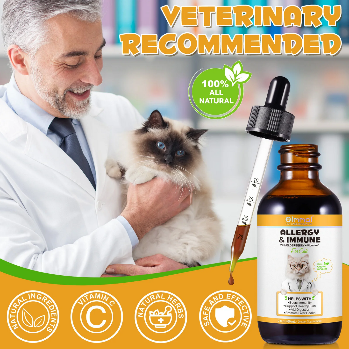 Immal® - Allergy & Immune Drops for Cats