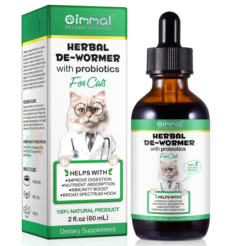 Oimmal® - Herbal De-Wormer Drops For Cats