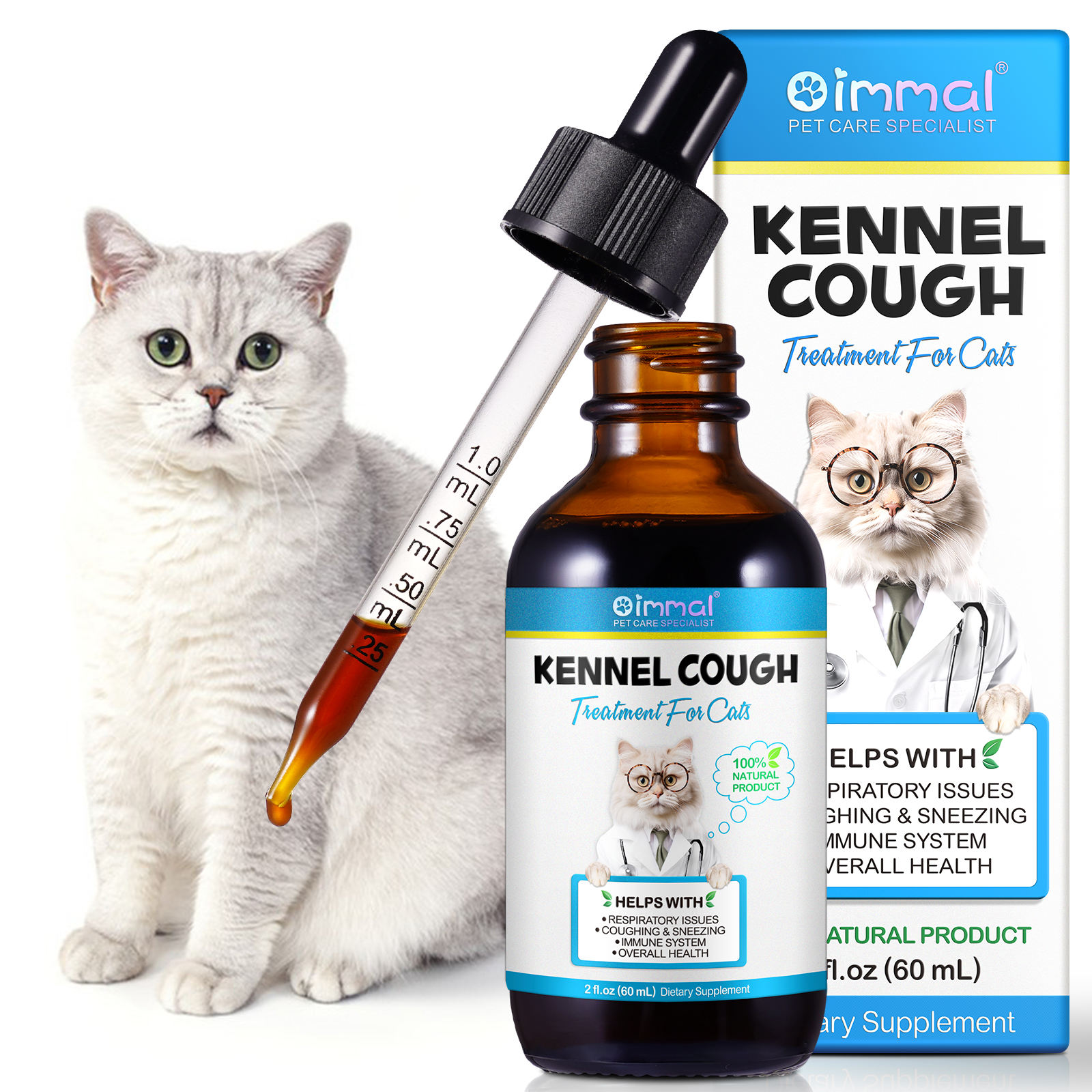 Oimmal® - Kennel Cough Drops For Cats