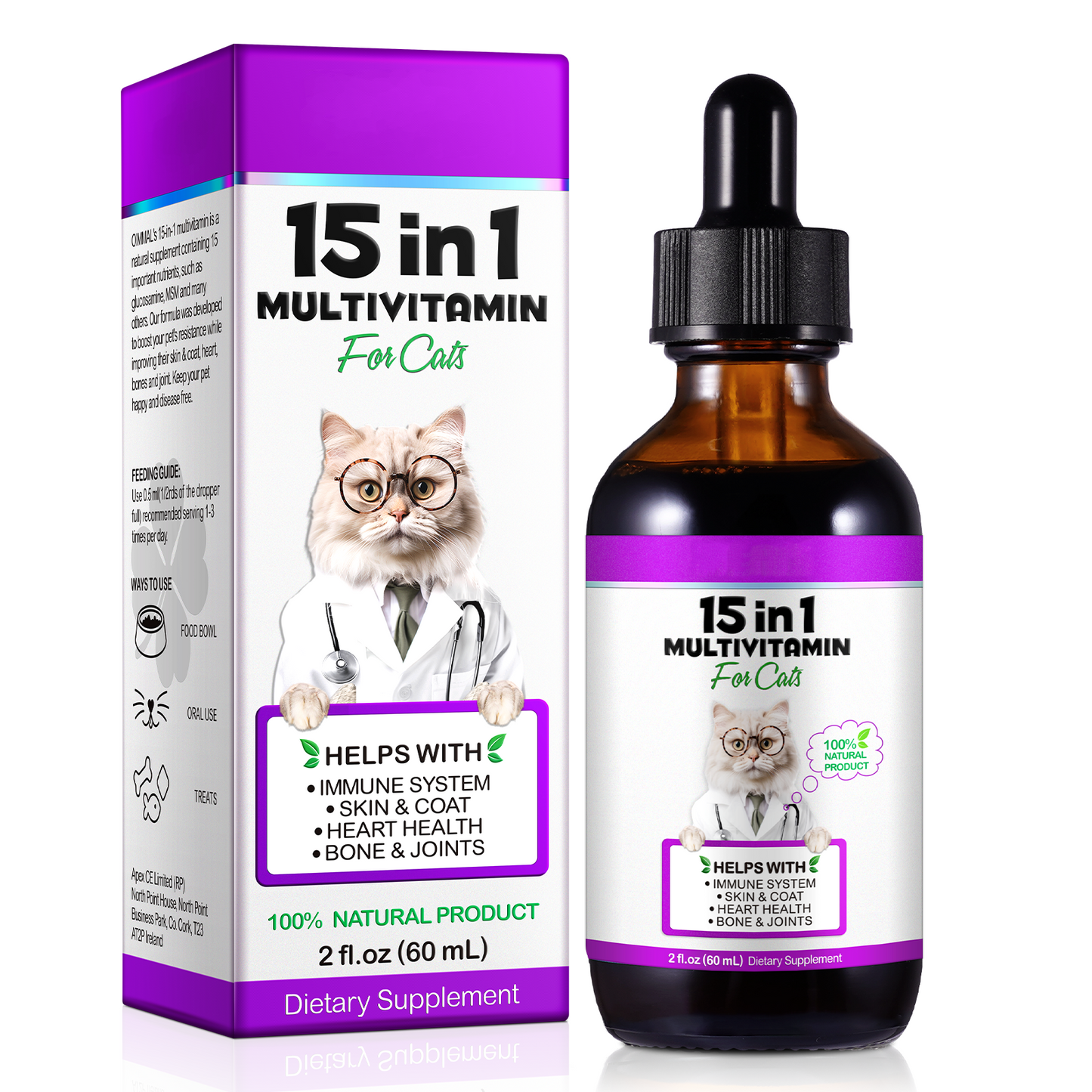 Immal® - 15 in 1 Multivitamin Drops For Cats