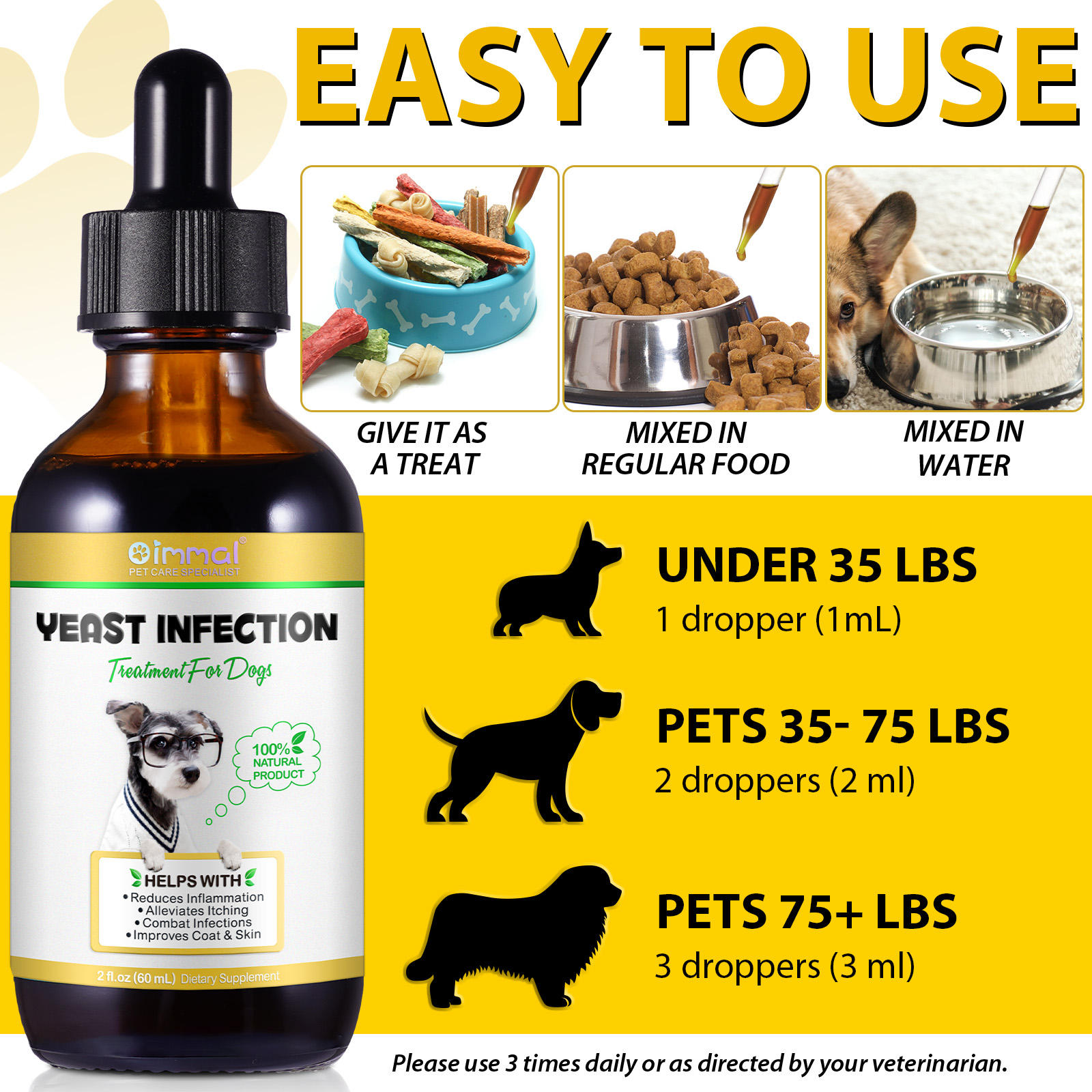 Oimmal® - Yeast Infection Drops For Dogs