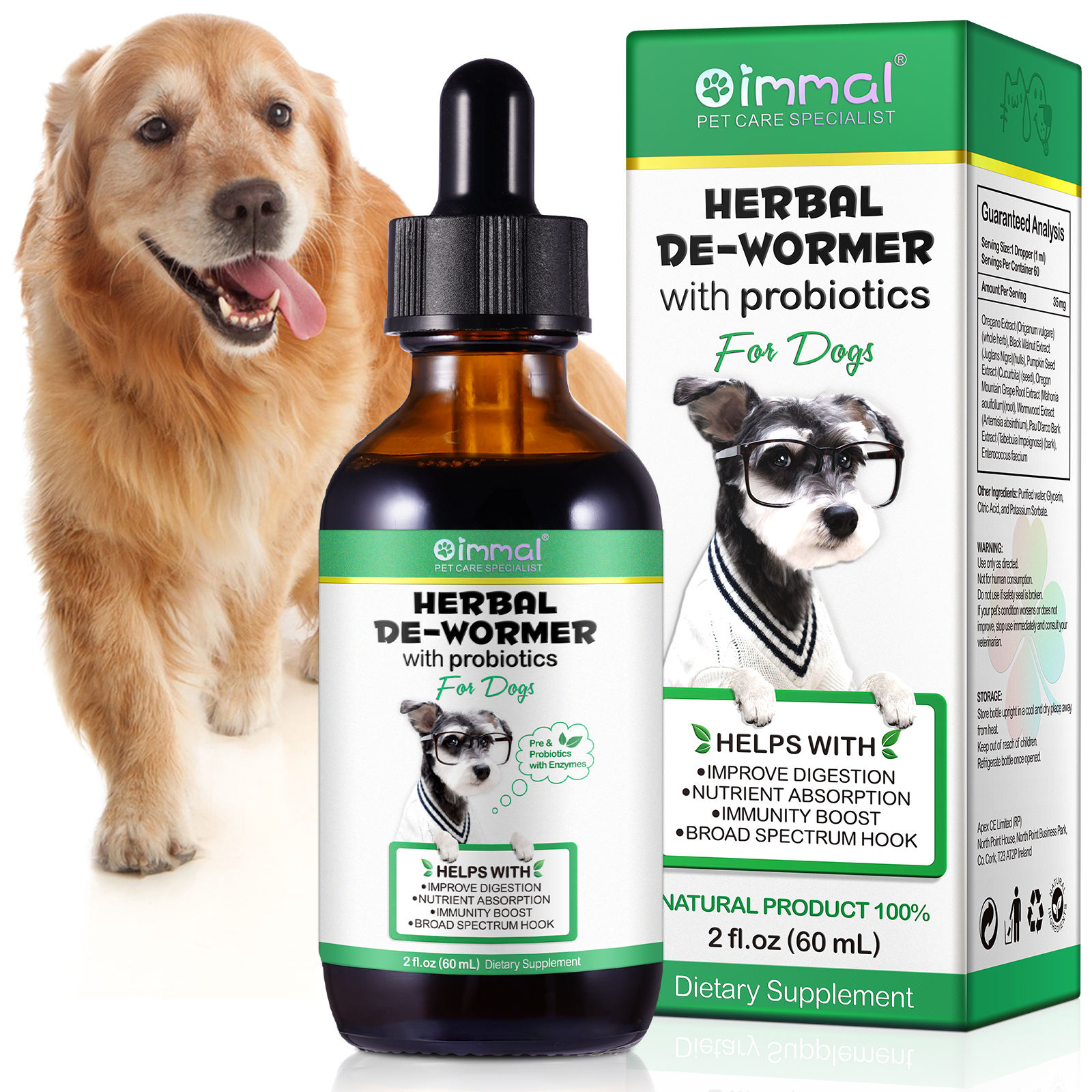 Oimmal® - Herbal De-Wormer Drops for Dogs