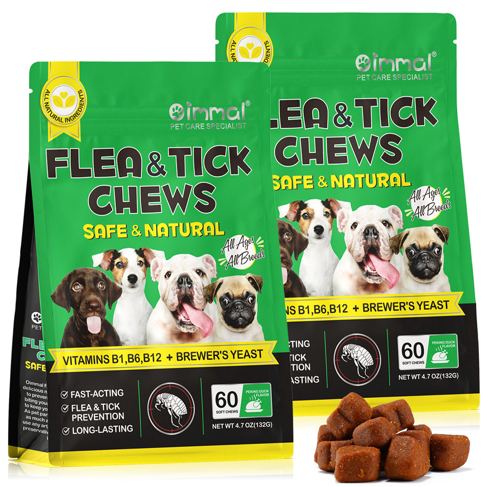 Oimmal® - Flea & Tick Prevention Soft Chews for Dogs