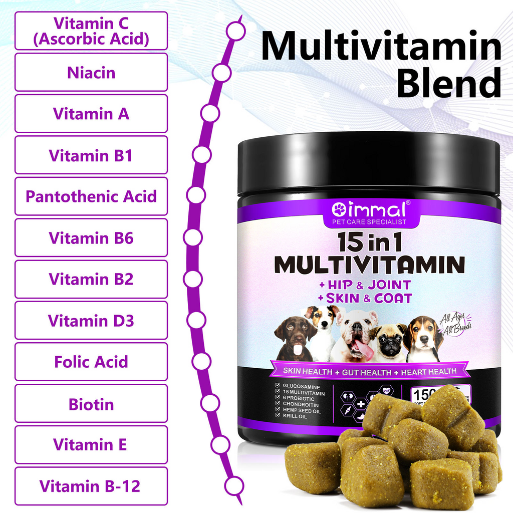 Oimmal® - 15 in 1 Multivitamin Chews For Dogs