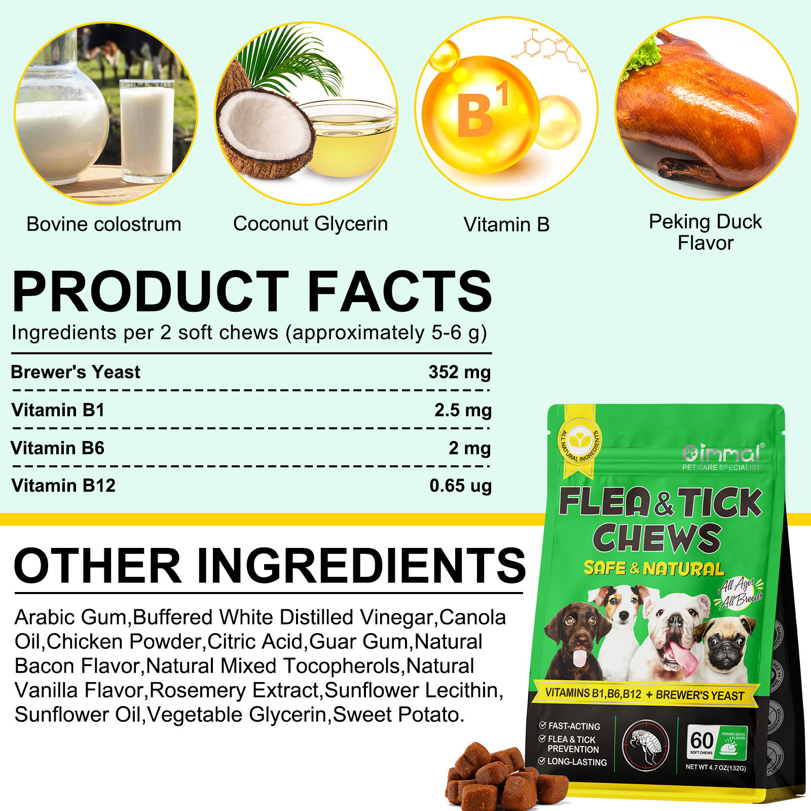 Oimmal® - Flea & Tick Prevention Soft Chews for Dogs