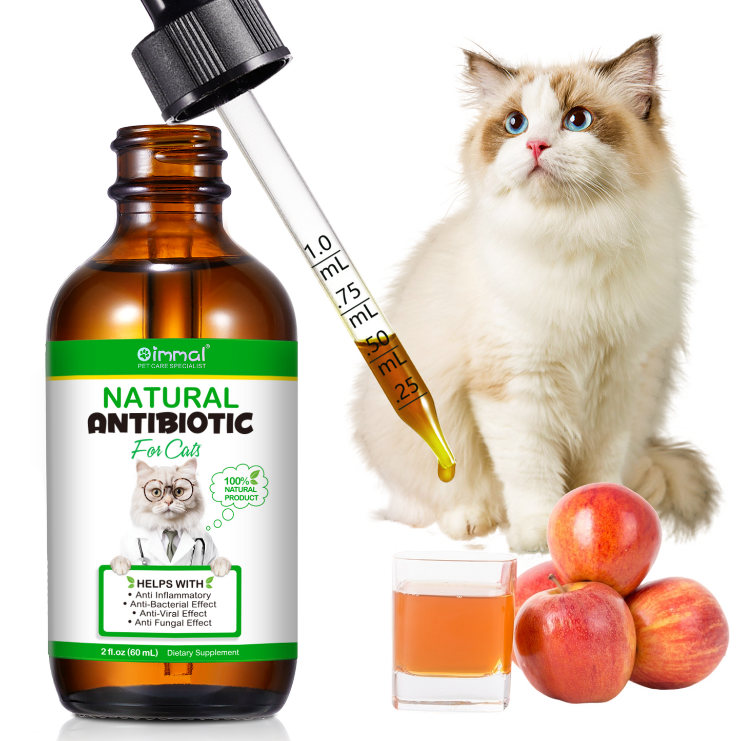 Immal® - Natural Antibiotic Drops For Cats
