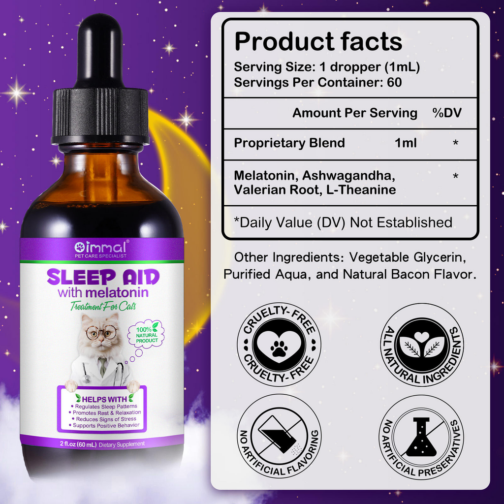 Oimmal® - Sleep Aid Drops For Cats