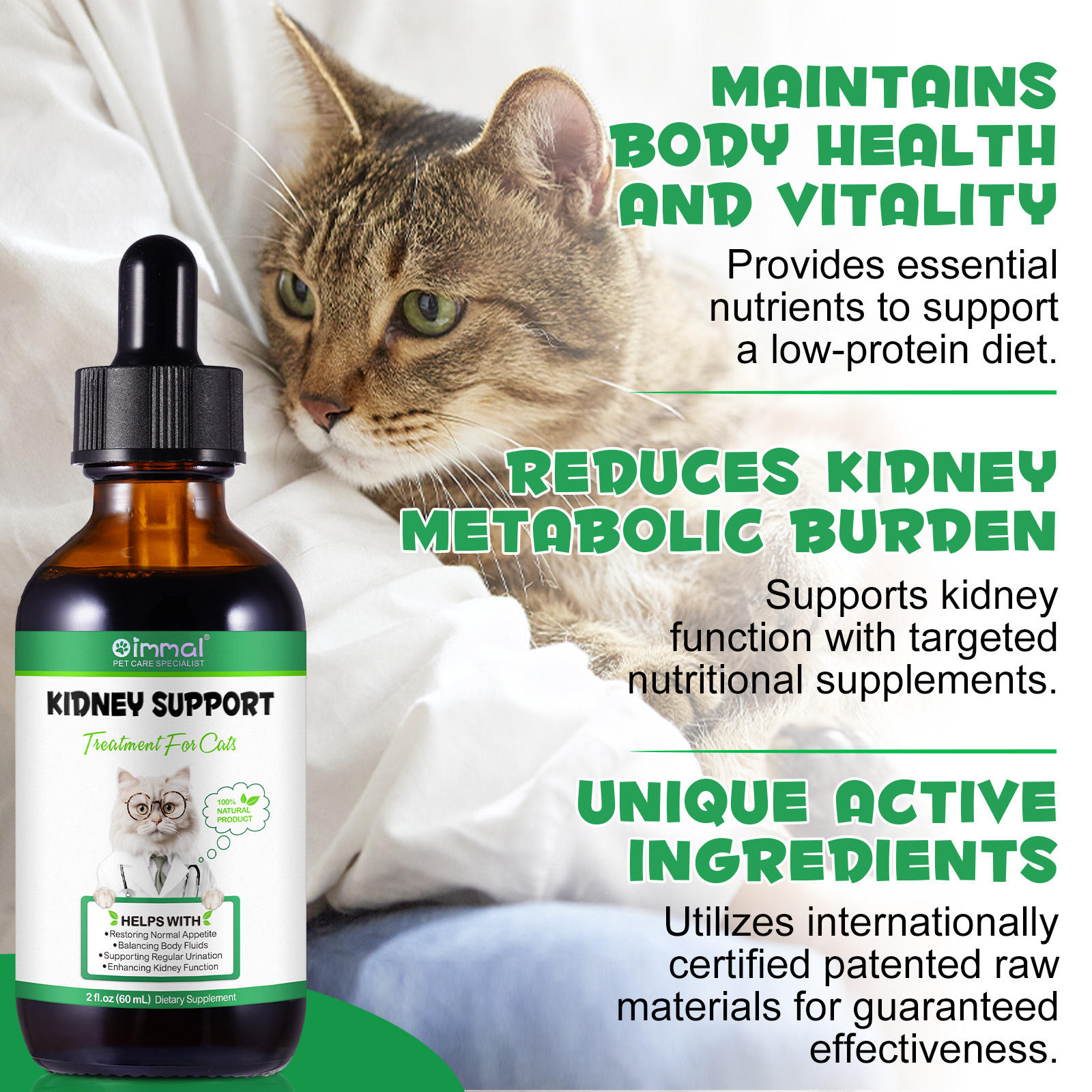Oimmal® - Kidney Support Drops For Cats