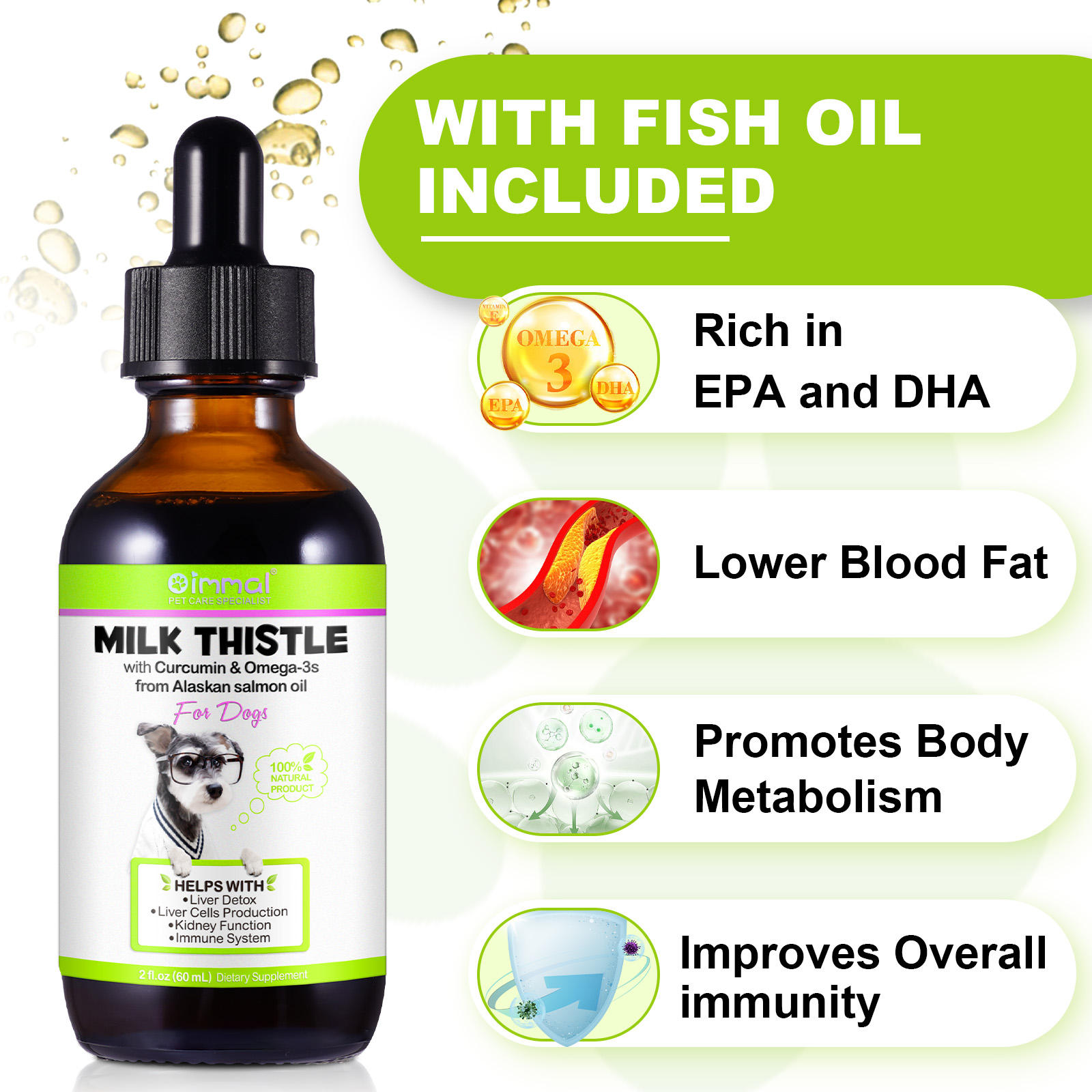 Oimmal® - Milk Thistle Drops For Dogs