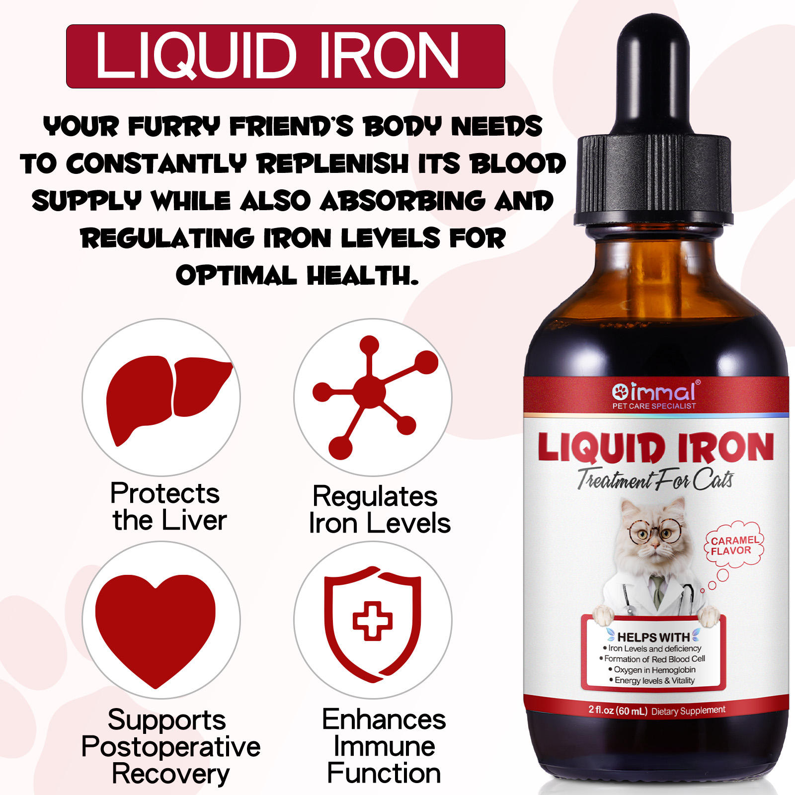 Oimmal® - Liquid Iron Drops for Cats