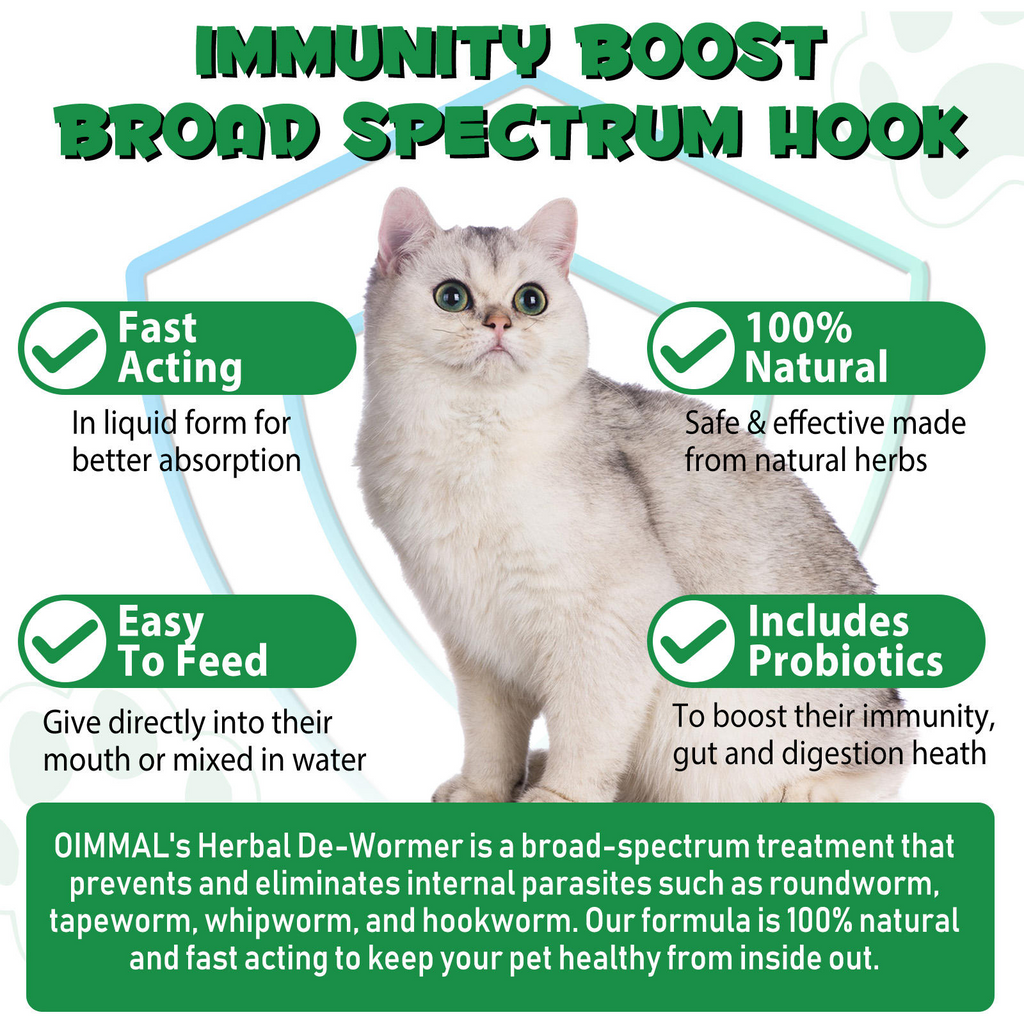 Oimmal® - Herbal De-Wormer Drops For Cats