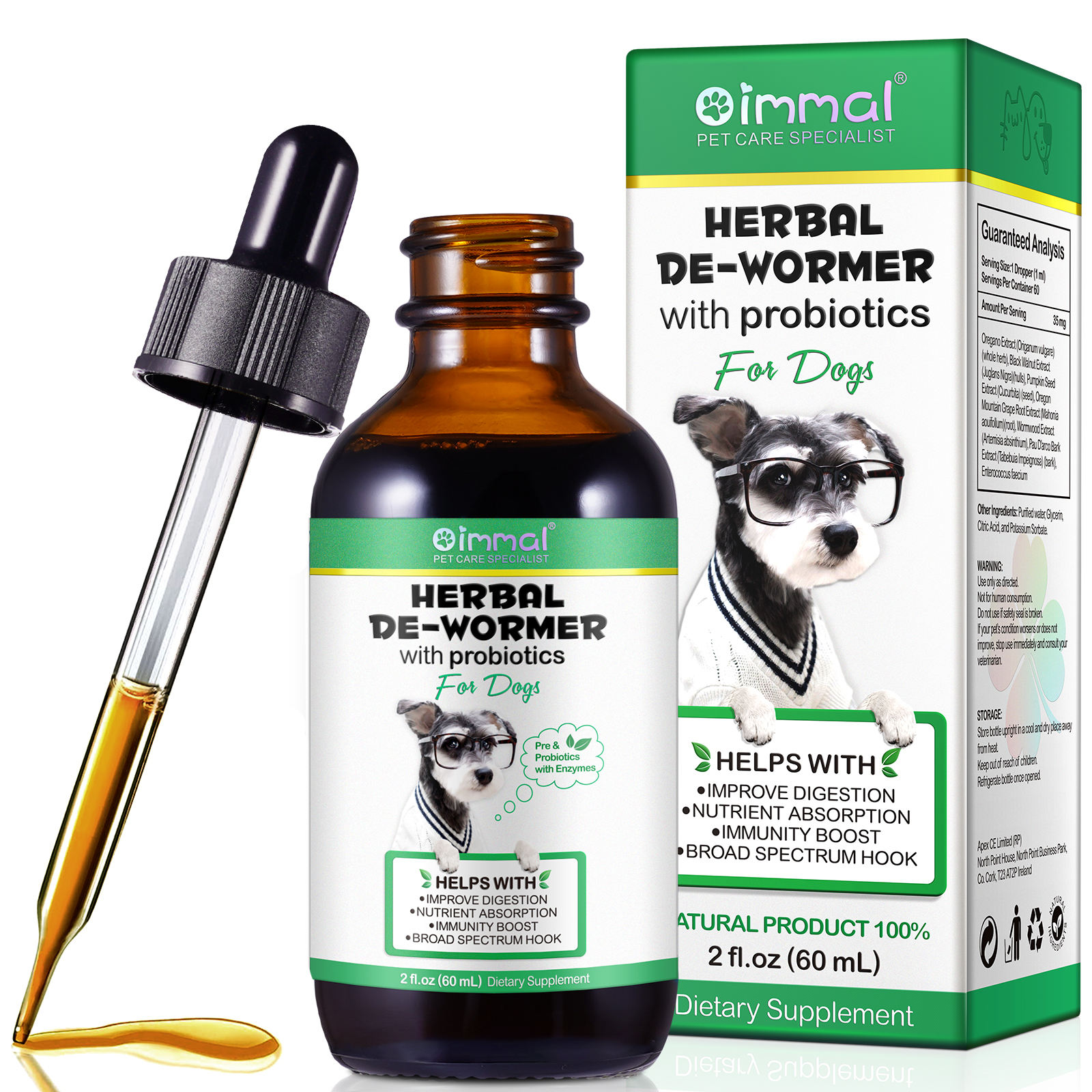 Oimmal® - Herbal De-Wormer Drops for Dogs