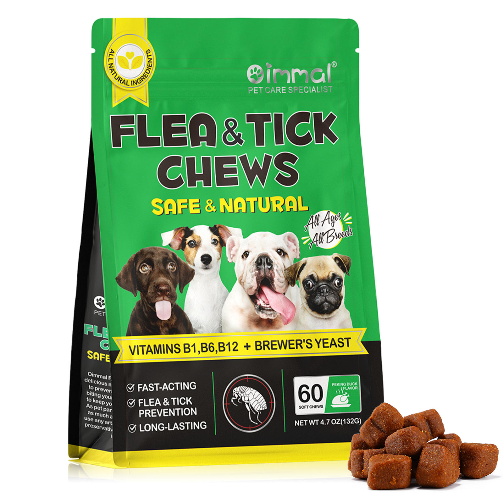 Oimmal® - Flea & Tick Prevention Soft Chews for Dogs
